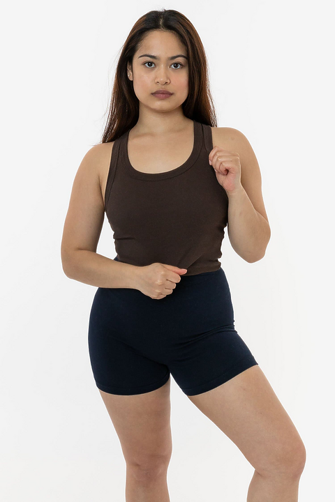 4328 Sporty Baby Rib Crop Tank