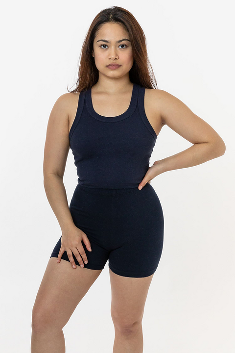 4328 Sporty Baby Rib Crop Tank