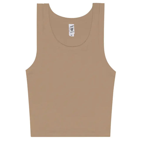 Los Angeles Apparel Sporty Baby Rib Crop Tank