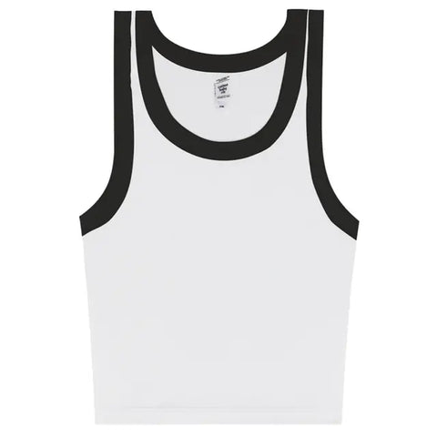 Los Angeles Apparel Sporty Baby Rib Crop Tank