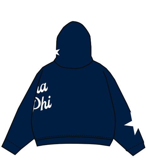 HG-0500 - Western Michigan University - Alpha Phi Navy Blue Hoodie