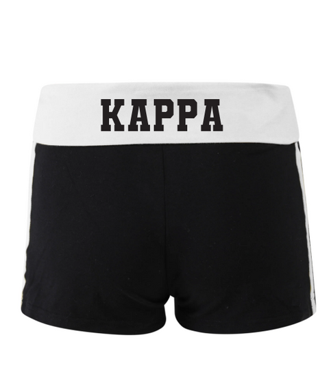 Indiana University - Kappa Kappa Gamma Black Fold Over Shorts