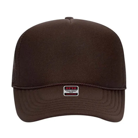 Otto Cap 5 Panel Mid Profile Mesh Back Trucker Hat