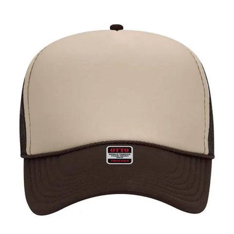 Otto Cap 5 Panel Mid Profile Mesh Back Trucker Hat