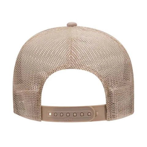 Otto Cap 5 Panel Mid Profile Mesh Back Trucker Hat
