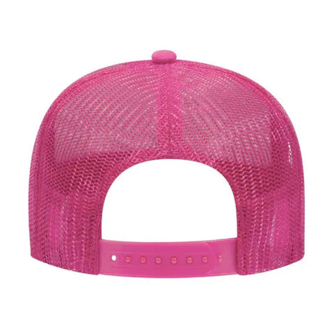 Otto Cap 5 Panel Mid Profile Mesh Back Trucker Hat