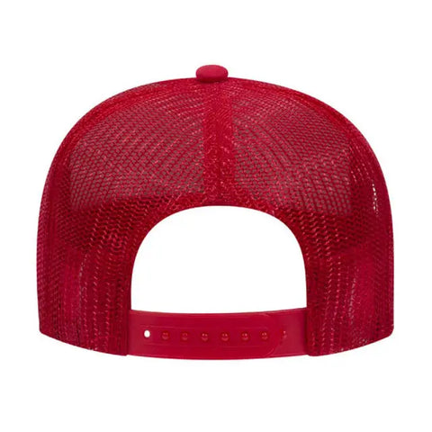 Otto Cap 5 Panel Mid Profile Mesh Back Trucker Hat