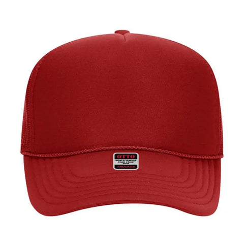Otto Cap 5 Panel Mid Profile Mesh Back Trucker Hat