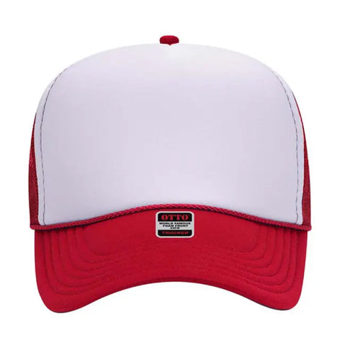 Otto Cap 5 Panel Mid Profile Mesh Back Trucker Hat