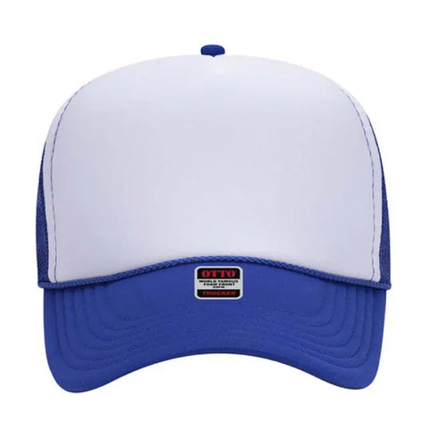 Otto Cap 5 Panel Mid Profile Mesh Back Trucker Hat
