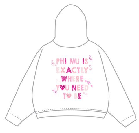 HG-0474 - Phi Mu Alpha Beta x U of A - Embroidered Hoodie