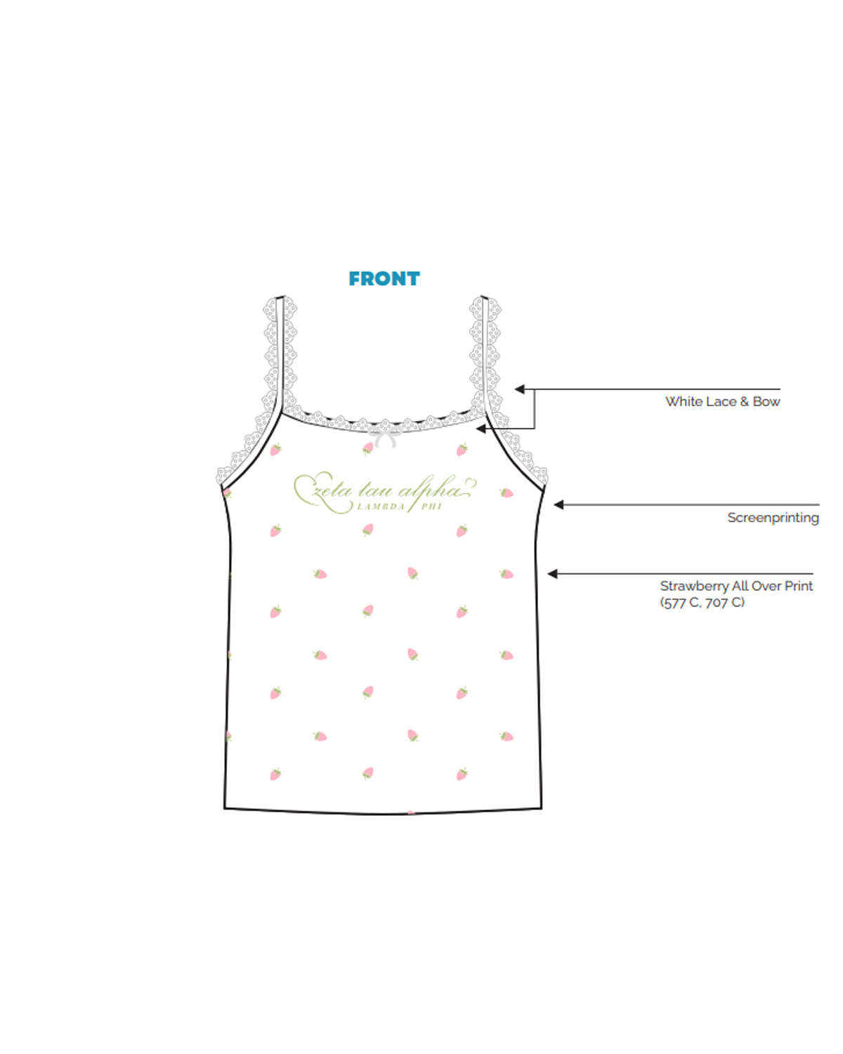 H3G-1692 - Binghamton University - Zeta Tau Alpha - Strappy Tank