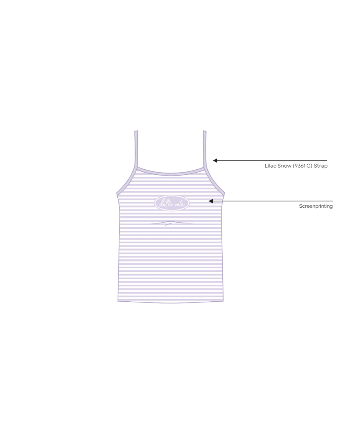 H3G-2304 - Ohio State University - Delta Zeta - Strappy Tank