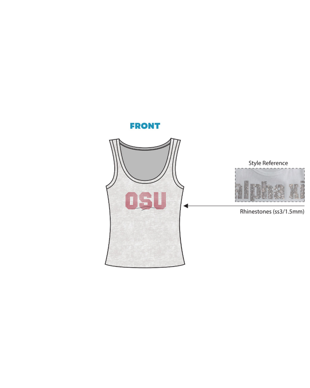 H3G-1238- Ohio State University - Alpha Chi Omega - Tank