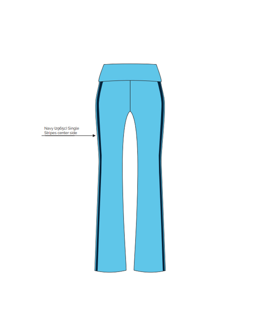 H3G-2826 Michigan State University - Aphi - FOLD OVER FLARE PANTS