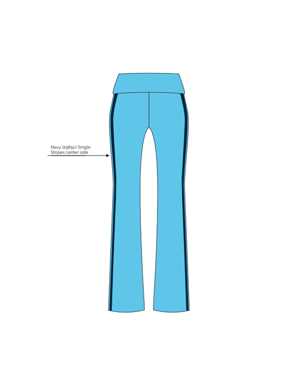 H3G-2826 Michigan State University - Aphi - FOLD OVER FLARE PANTS