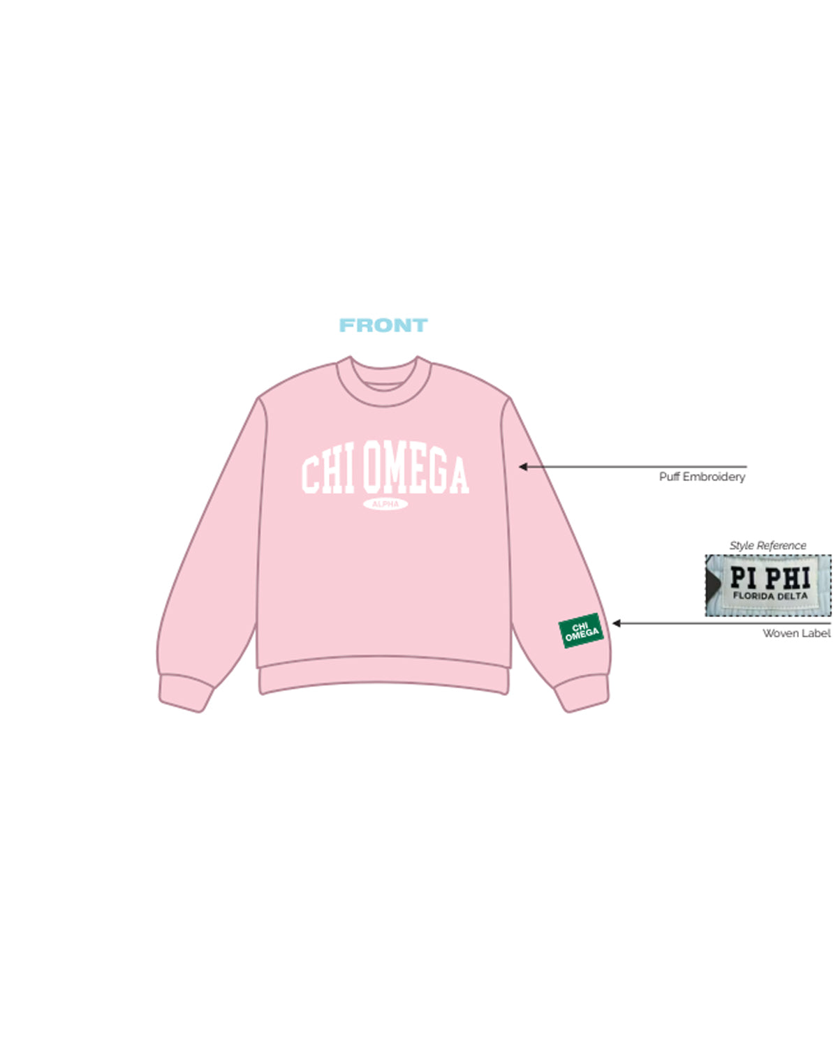 H3G-1241 - University of Washington - Chi Omega - Crewneck