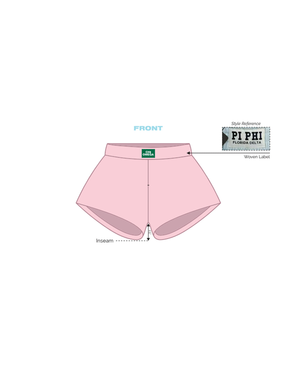 H3G-1241 - University of Washington - Chi Omega - Shorts