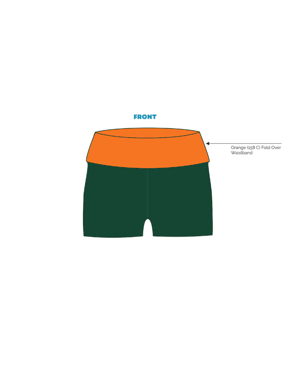 H3G-1686 - University of Miami - Wellness Society - Foldover shorts