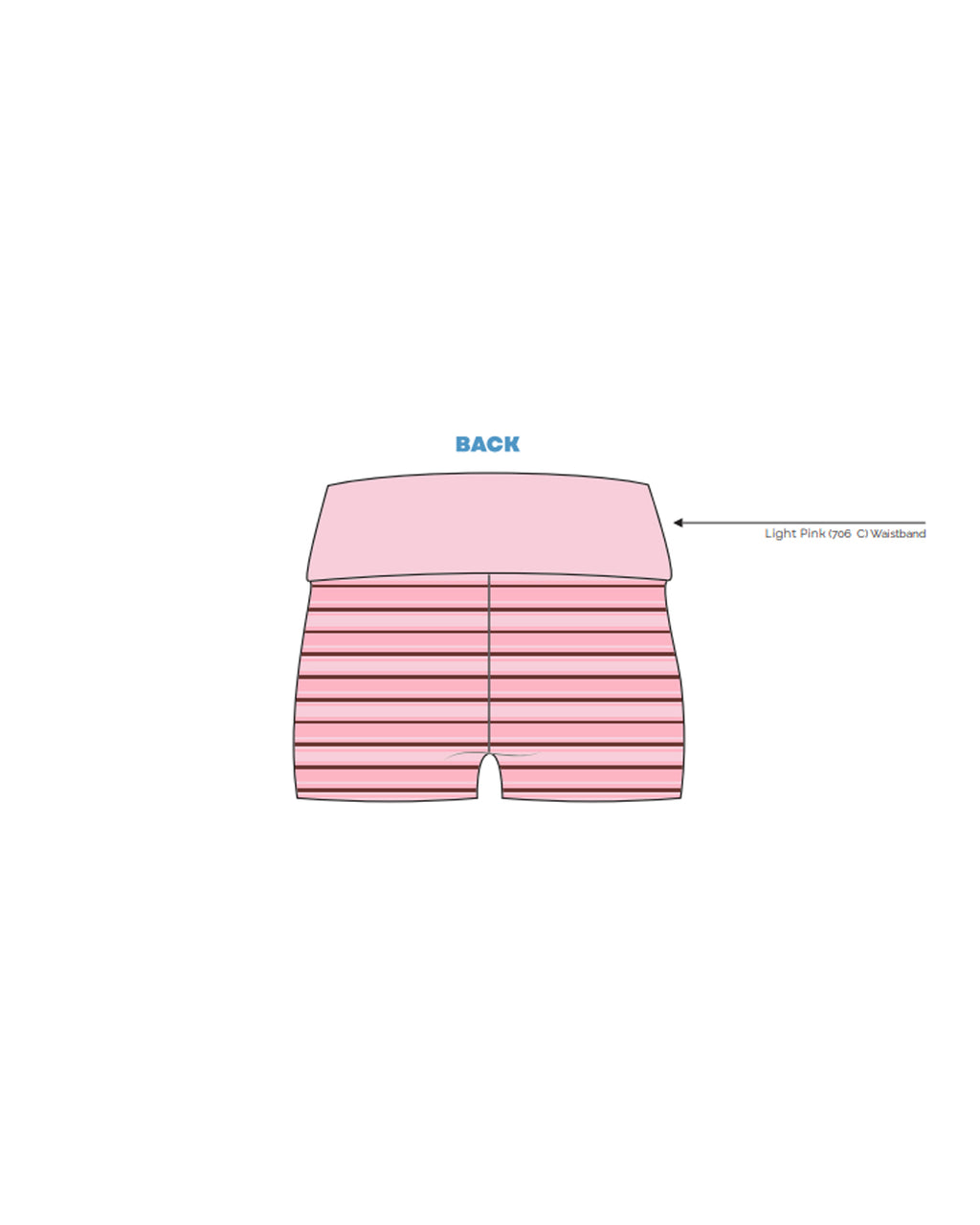 H3G-2830 Texas State - Zeta Eta Delta Gamma - Fold Over Shorts