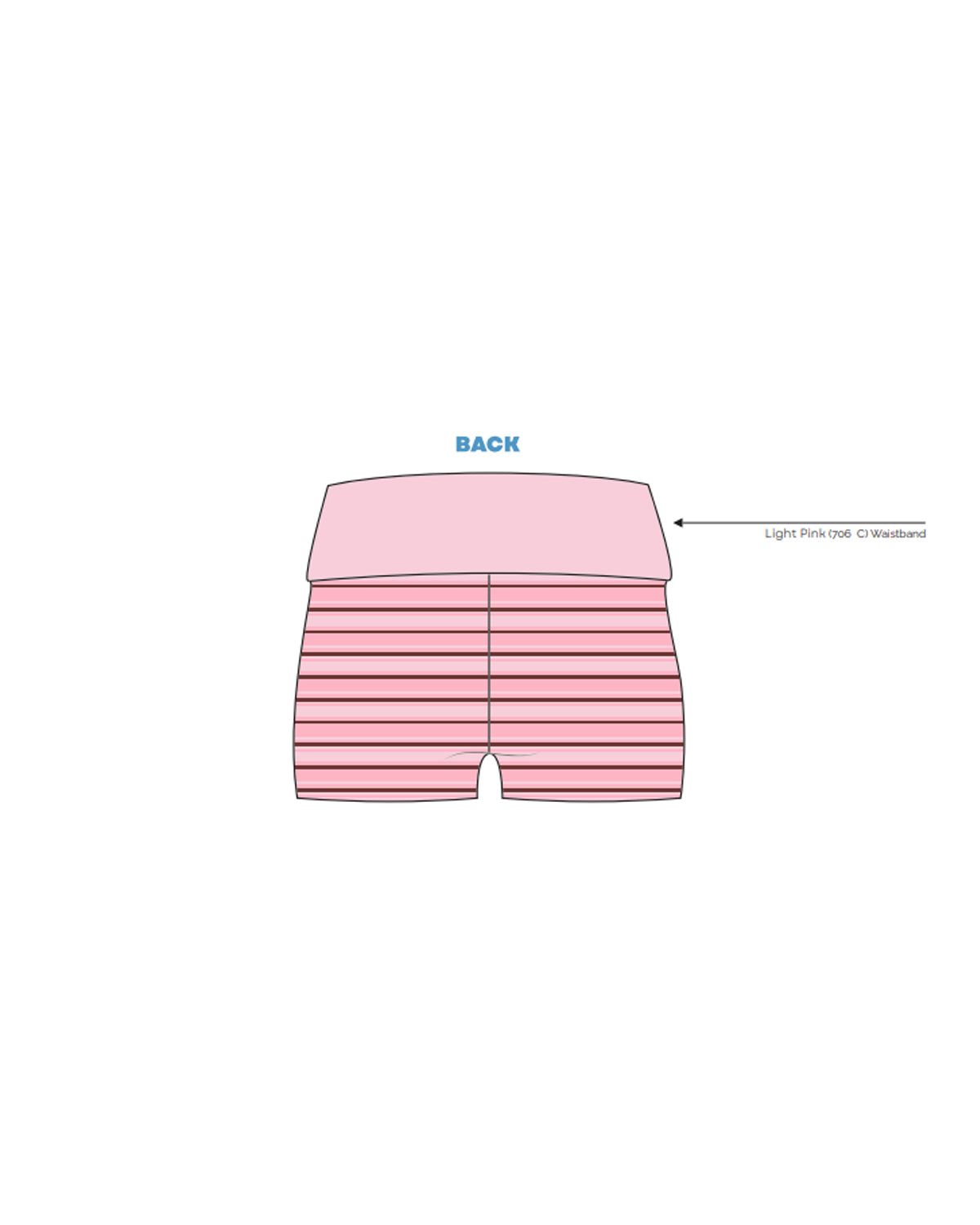 H3G-2830 Texas State - Zeta Eta Delta Gamma - Fold Over Shorts