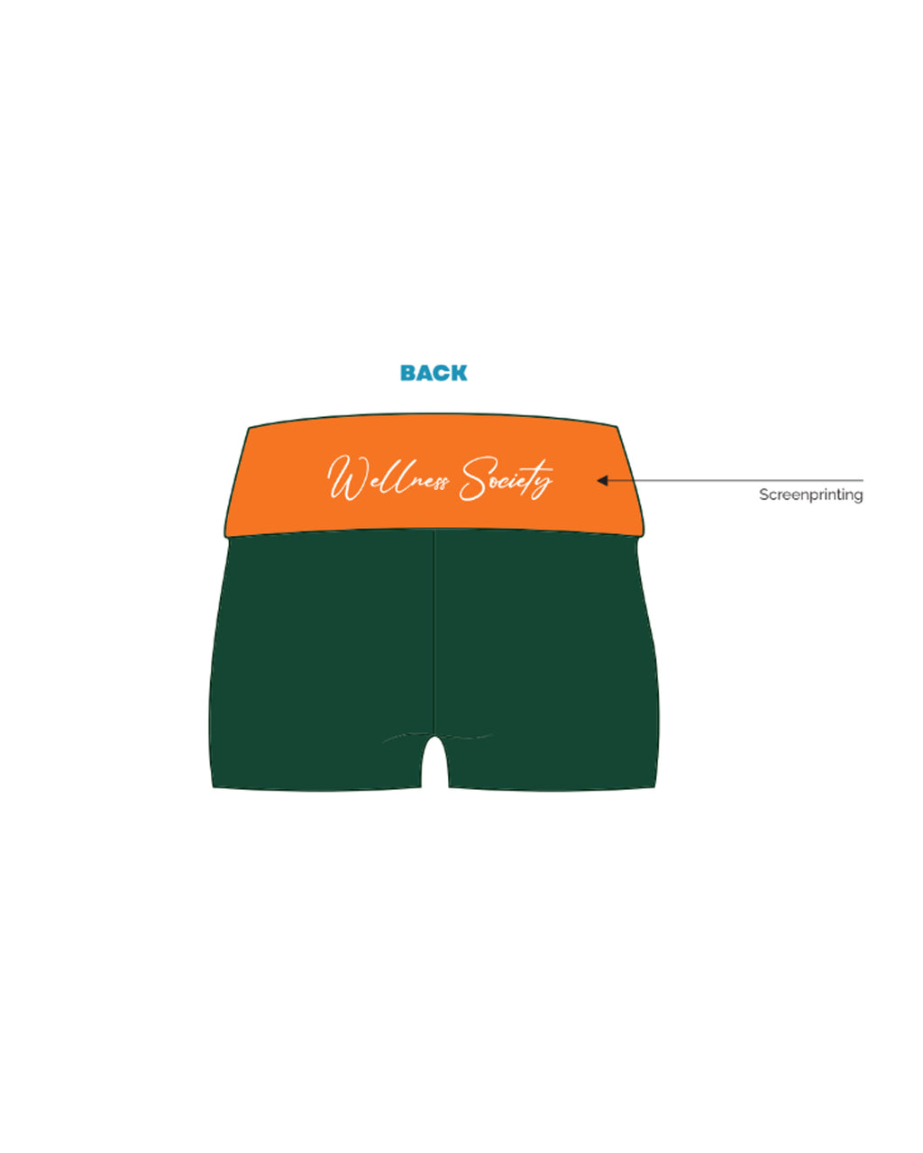 H3G-1686 - University of Miami - Wellness Society - Foldover shorts