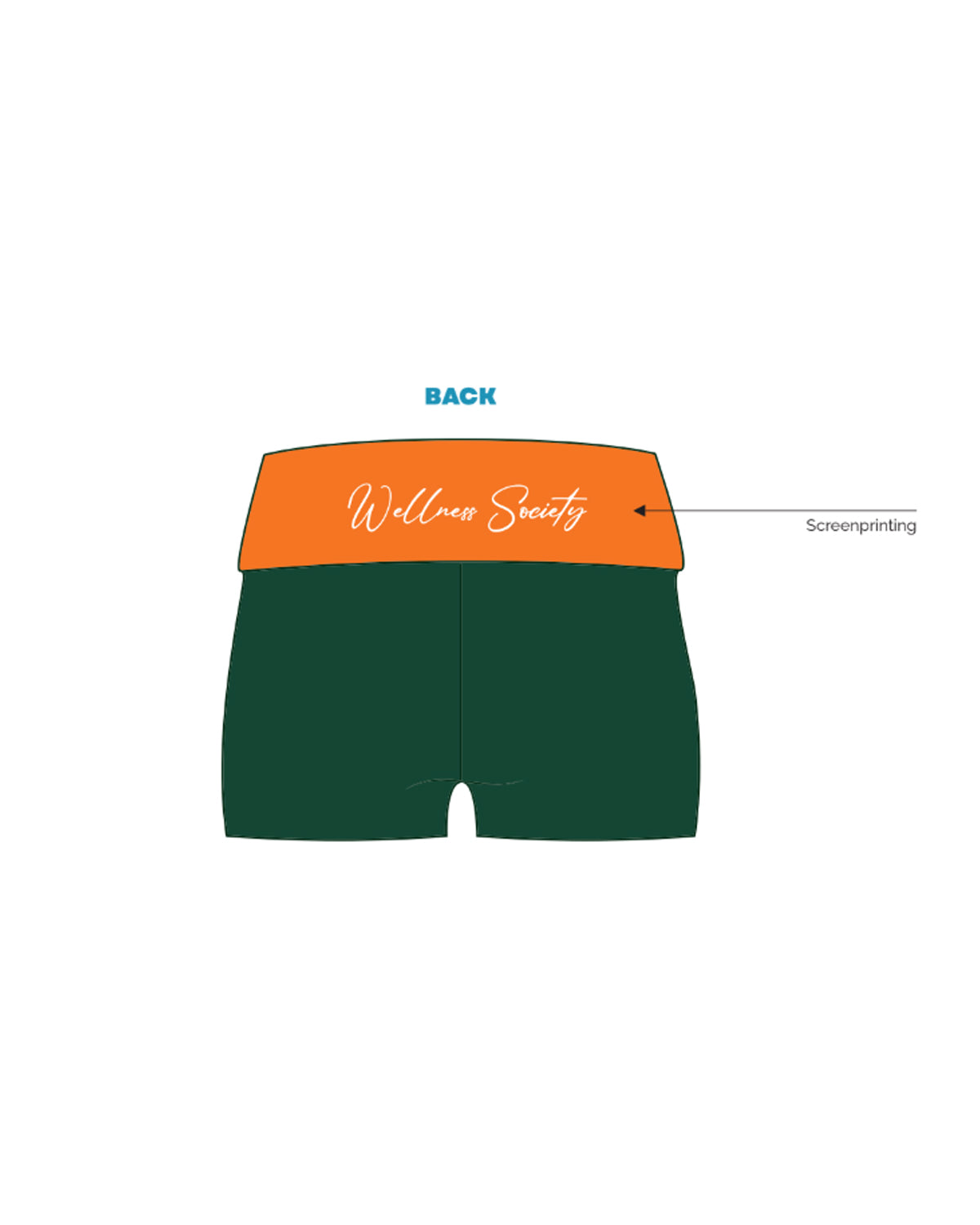 H3G-1686 - University of Miami - Wellness Society - Foldover shorts
