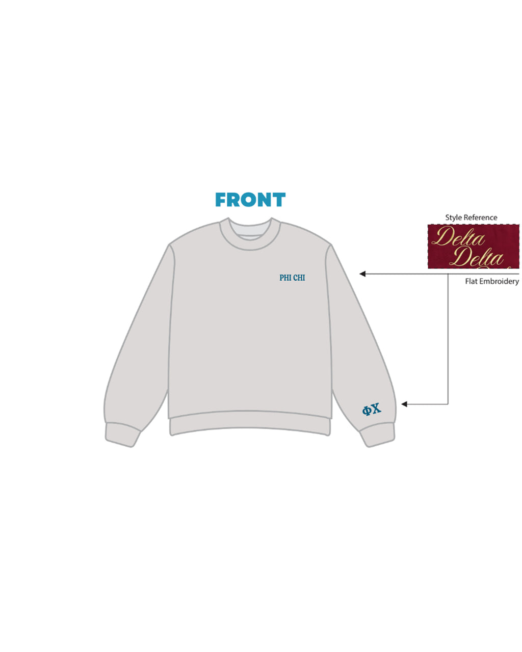 H3G-2776  University of Michigan - Phi Chi Premedical Fraternity - CREWNECK