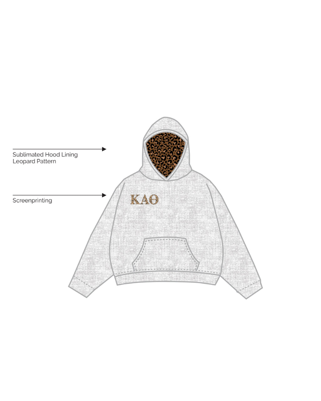 H3G-2272 - College of William & Mary - Kappa Alpha Theta - HOODIE