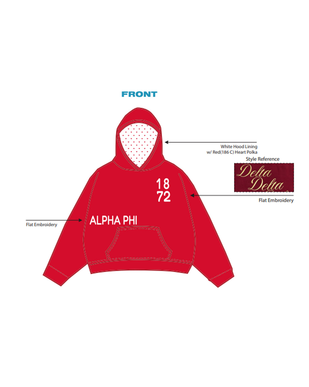 H3G-1925 - University of Wyoming - Alpha Phi - Hoodie