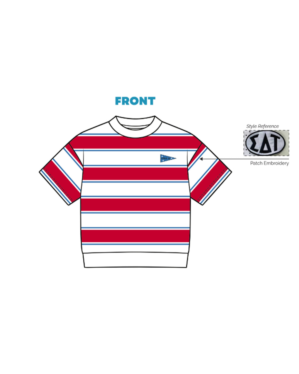 H3G-1448 - University of Mississippi - Chi Omega - Oversize Tee