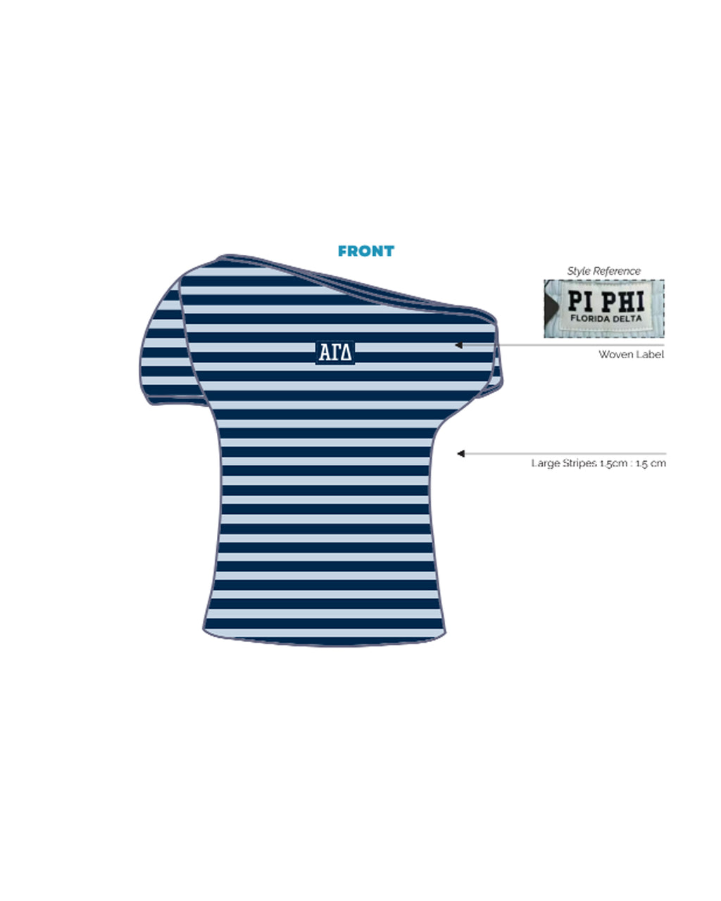H3G-1395 - University of Oklahoma - Alpha Gamma Delta - Tee