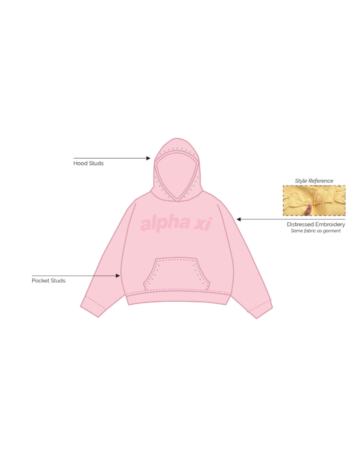 H3G-1433 - Texas State University - Alpha Xi Delta - Hoodie