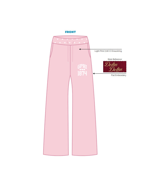 H3G-2615  James Madison University -  Gamma Phi Beta - SWEATPANTS