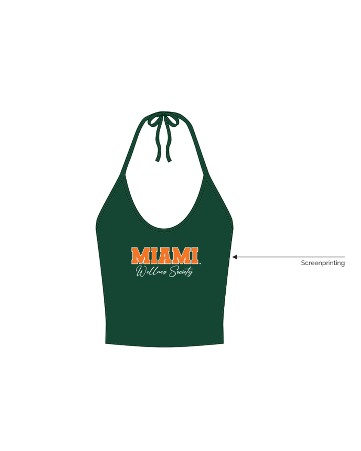 H3G-1686 - University of Miami - Wellness Society - Halter Tank