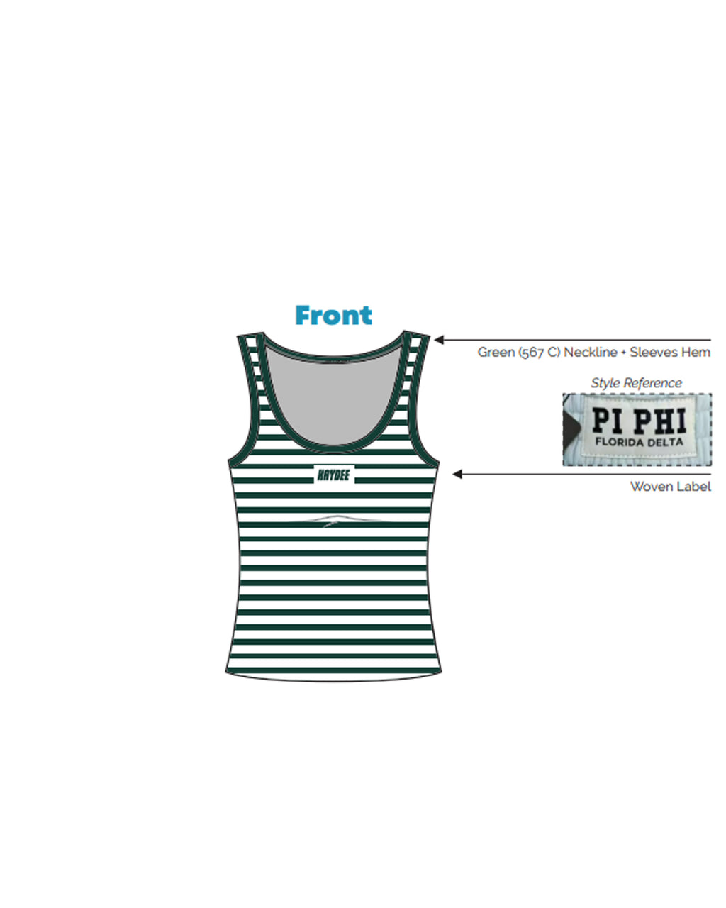 H3G-2227 - Michigan State University - Kappa Delta - Low Scoop Neck Tank