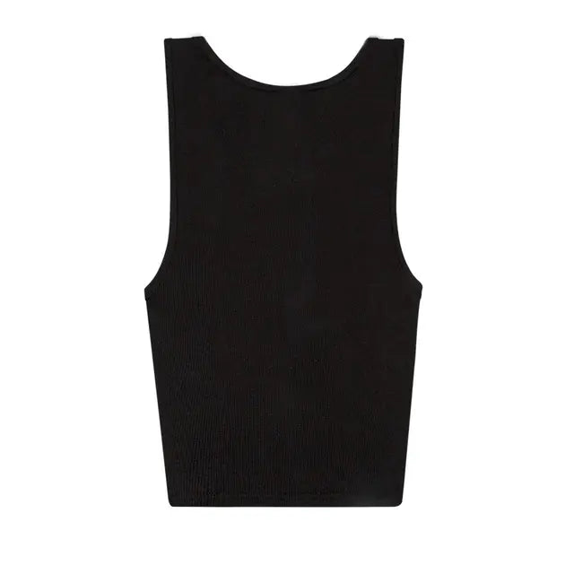 Los Angeles Apparel 2x1 Rib Crop Tank