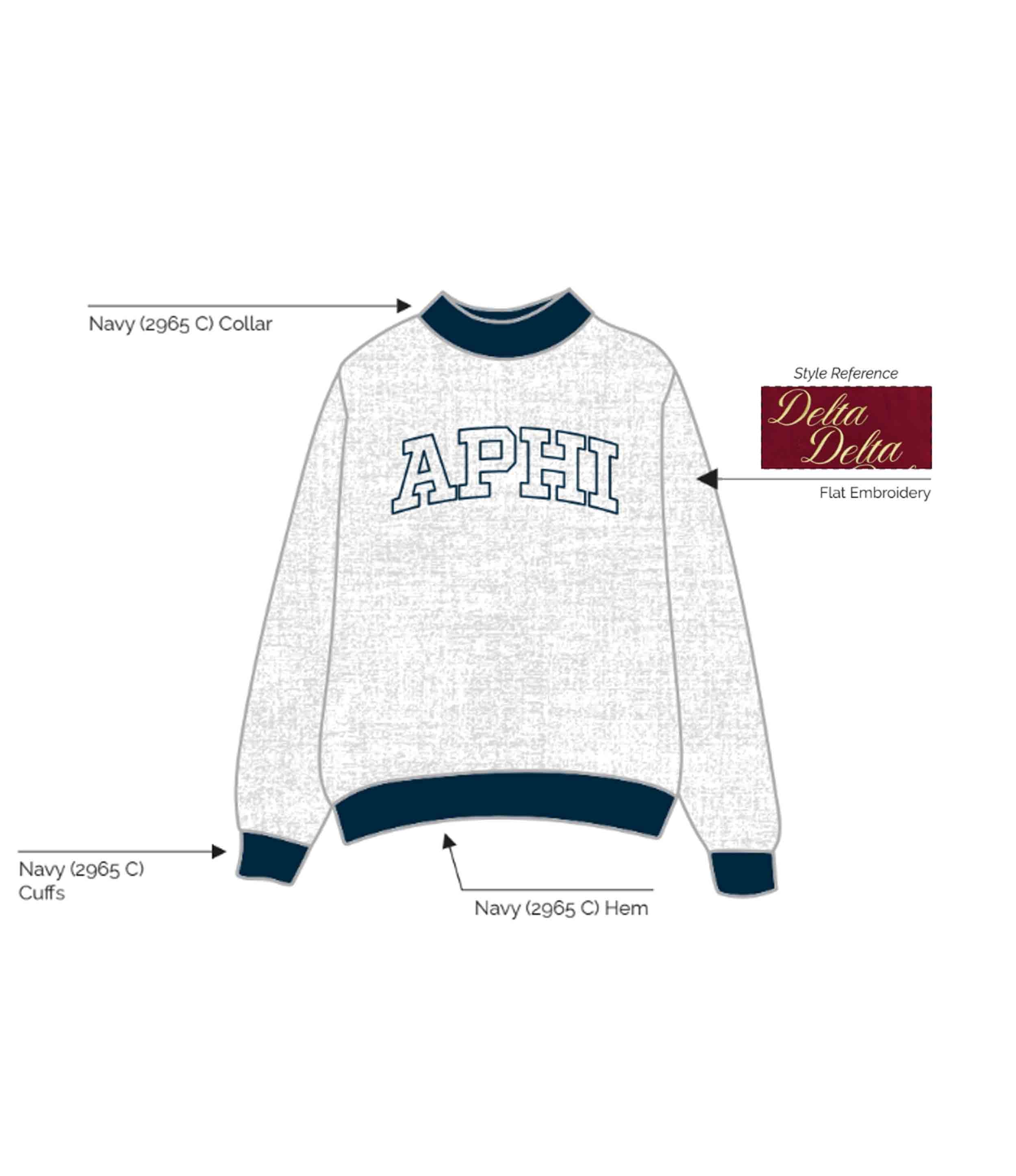 HG-1868 - Villanova University - Alpha Phi - MOCKNECK
