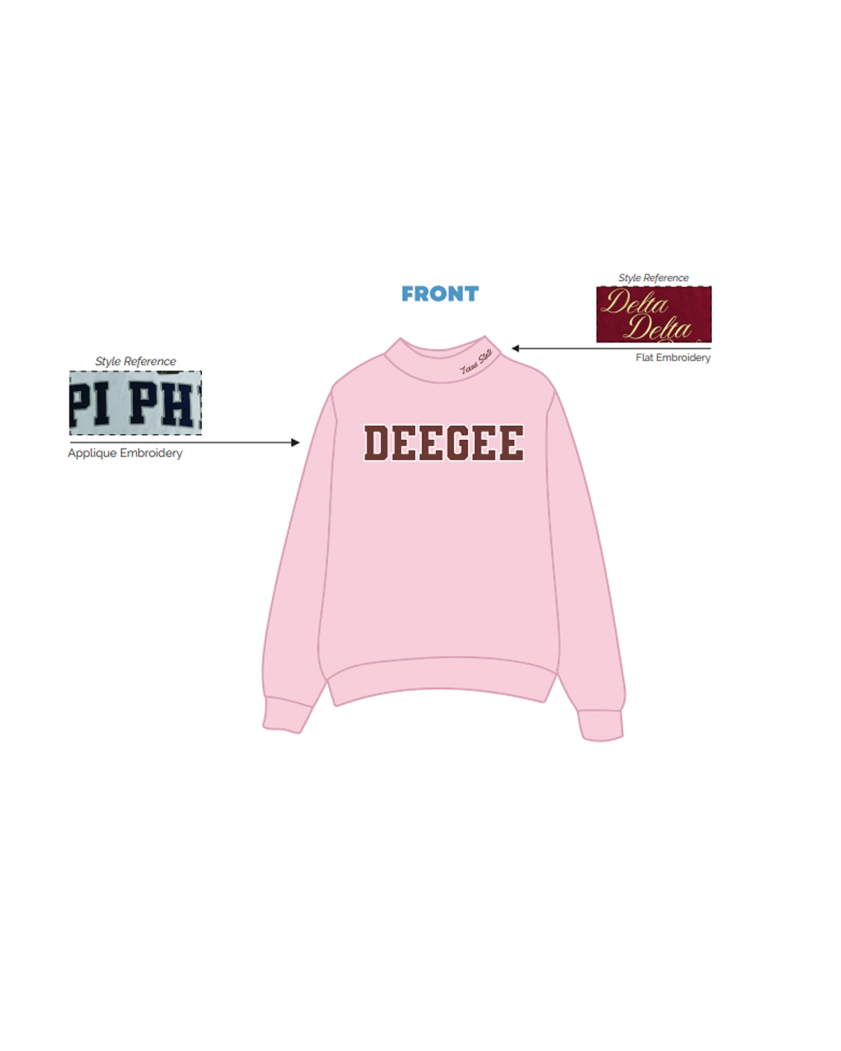 H3G-2830 Texas State - Zeta Eta Delta Gamma - Mockneck