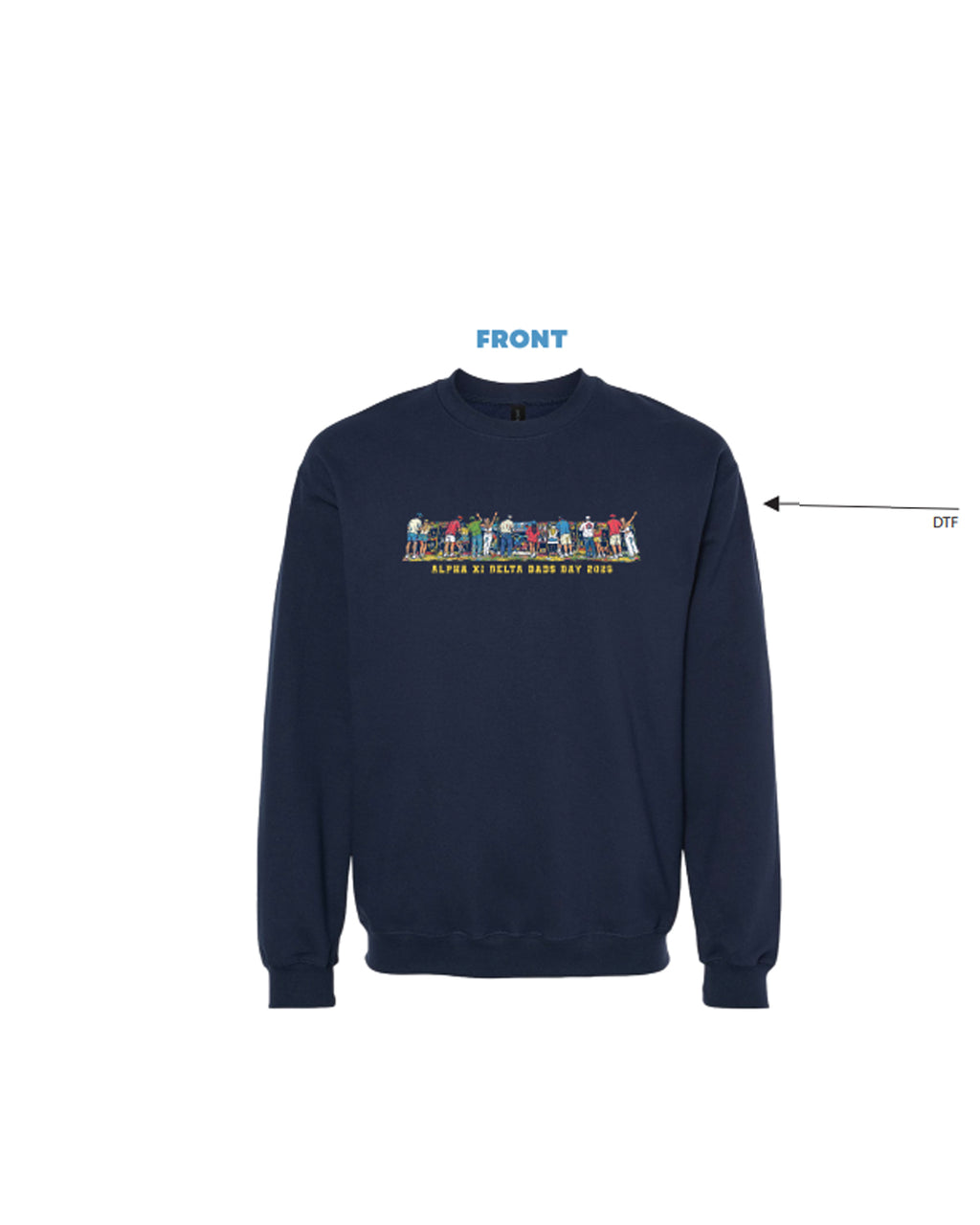 H3G-2836 Kent State University -  Alpha Xi Delta - GILDAN CREWNECK