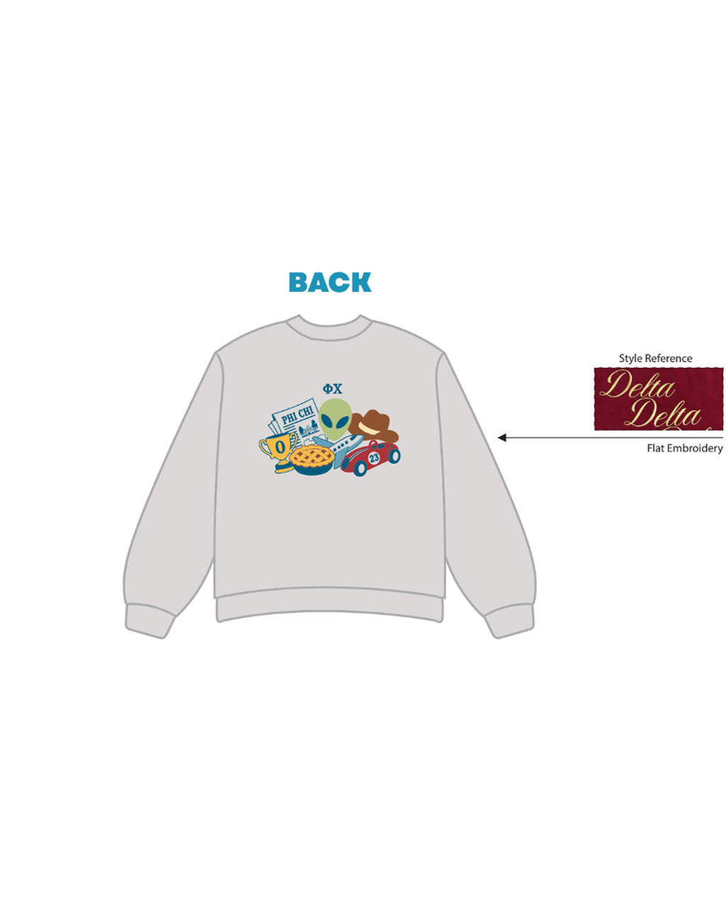 H3G-2776  University of Michigan - Phi Chi Premedical Fraternity - CREWNECK