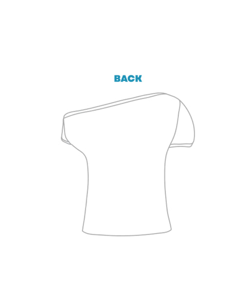 H3G-1161 -  University of Iowa  - Chi Omega - Off Shoulder Tee