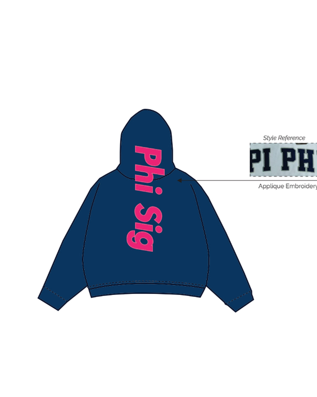 H3G-1525 - Temple University - Phi Sigma Sigma - Hoodie