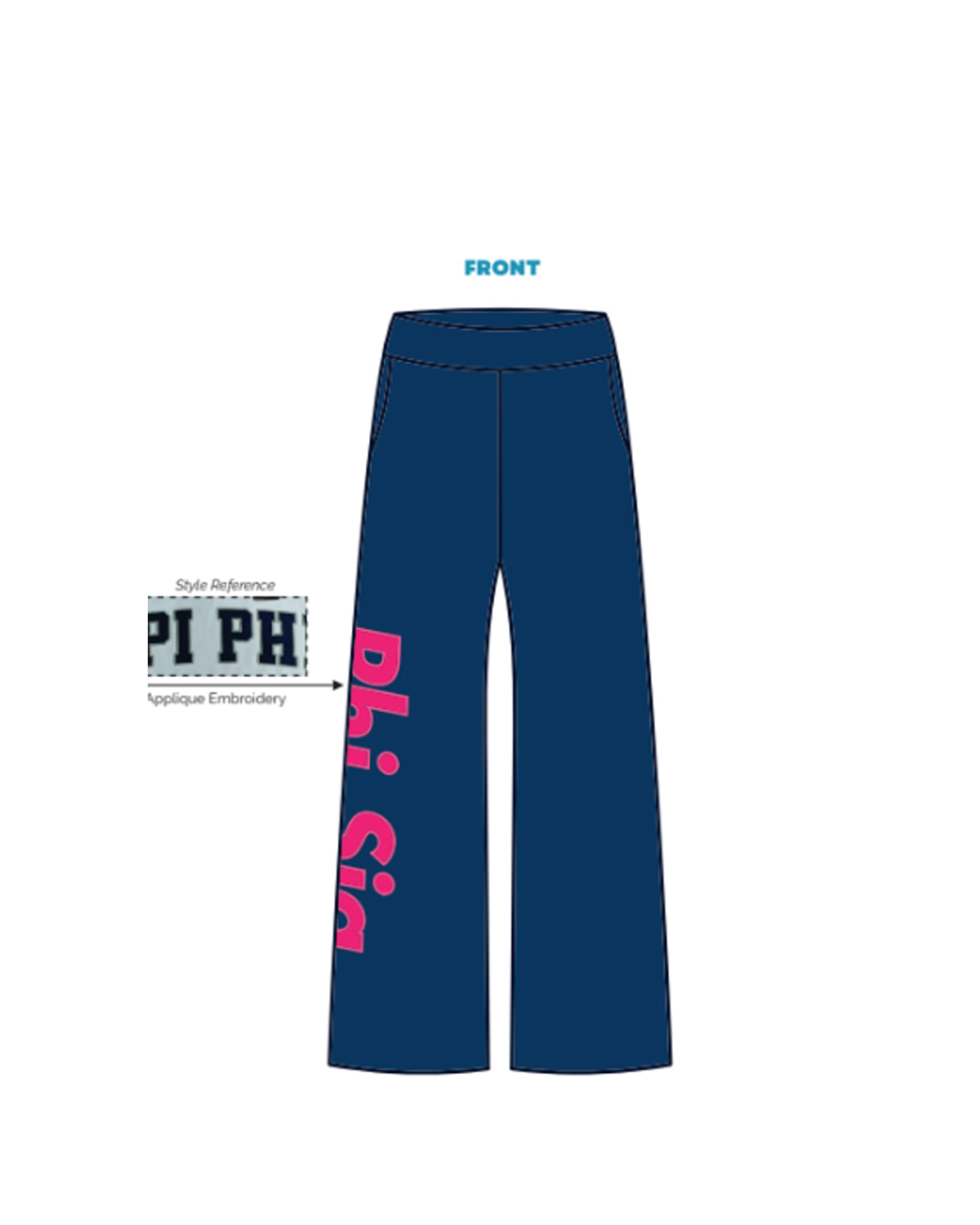 H3G-1525 - Temple University - Phi Sigma Sigma - SWEATPANTS
