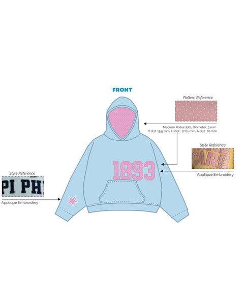 H3G-0806 - University of Texas at El Paso - Alpha Xi Delta - Hoodie