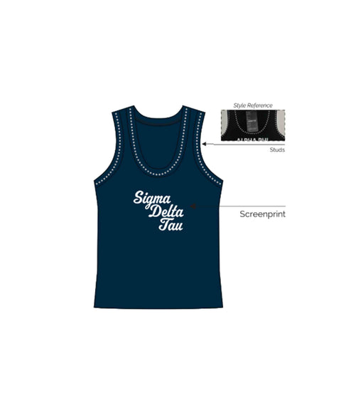 IN-0638 - Northeastern University - Sigma Delta Tau - High Scoop Neck Tank
