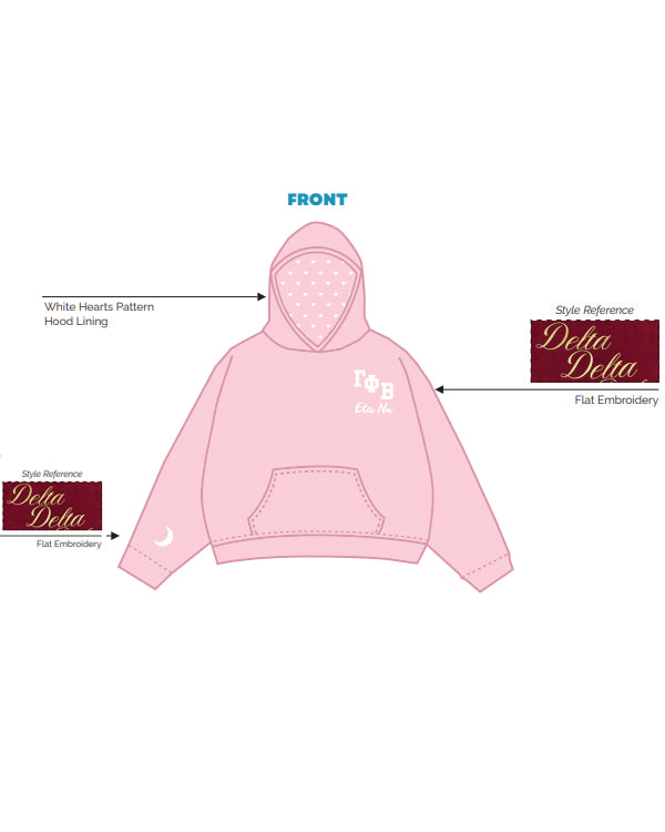 H3G-2615  James Madison University -  Gamma Phi Beta - HOODIE
