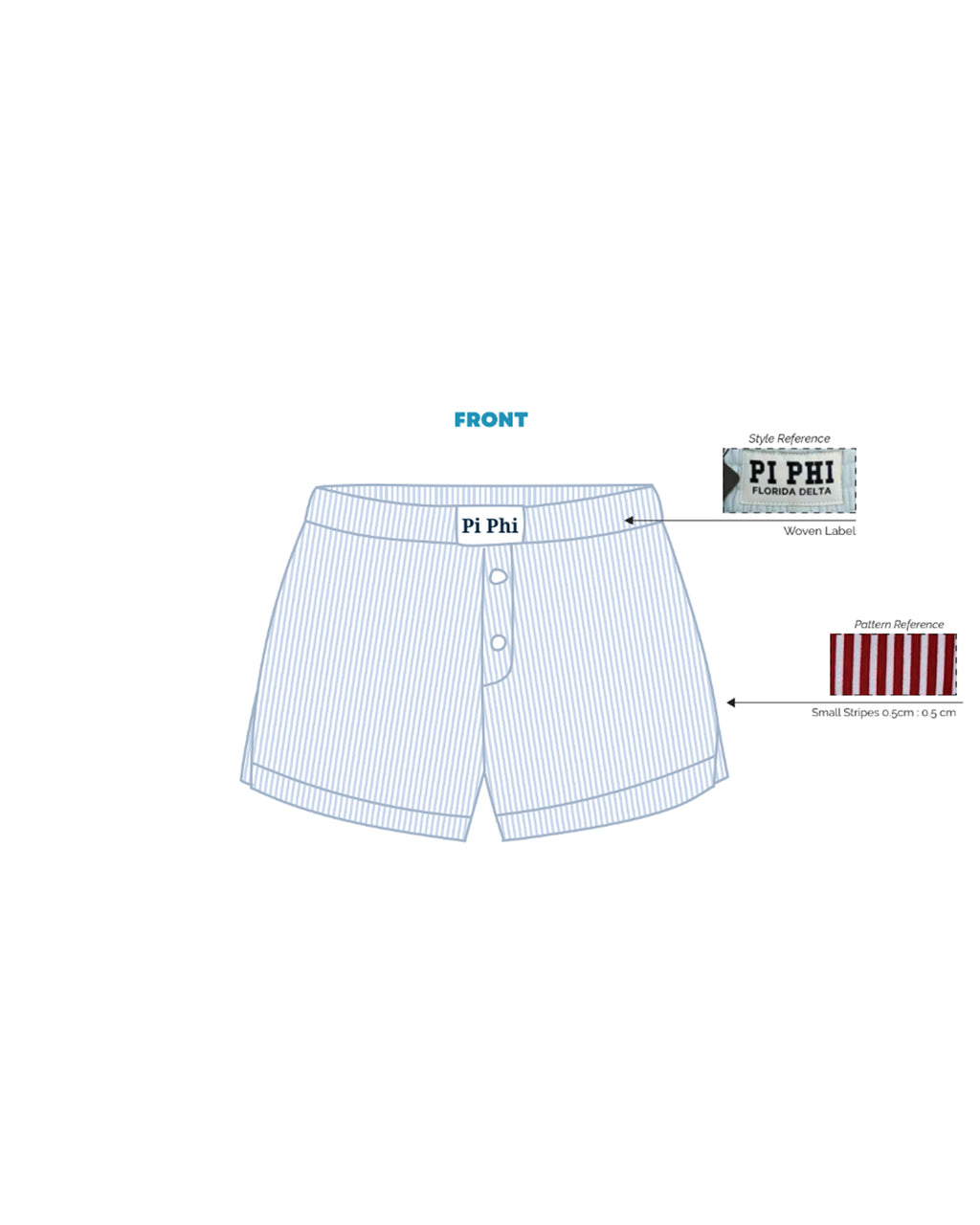H3G-1223 - Michigan State University - Pi Beta Phi - Boxer Shorts