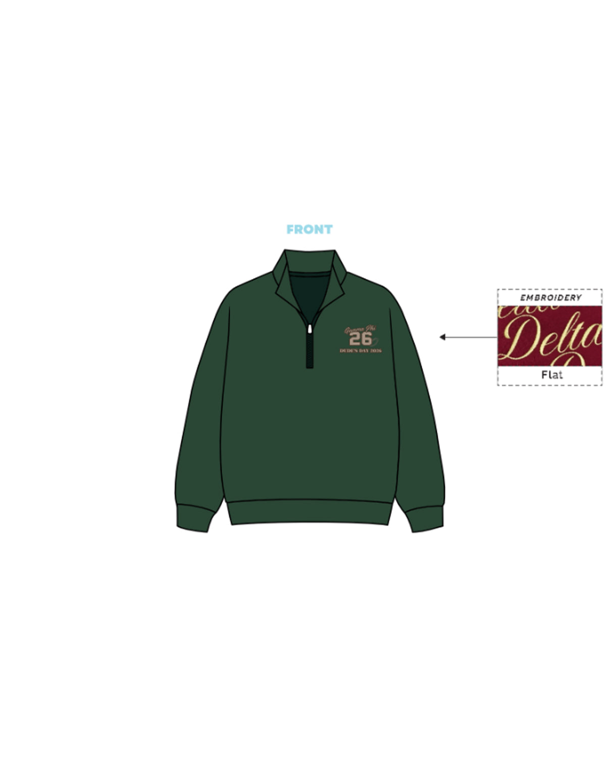 H3G-2943 Michigan State University - Gamma Phi Beta - QUARTER ZIP
