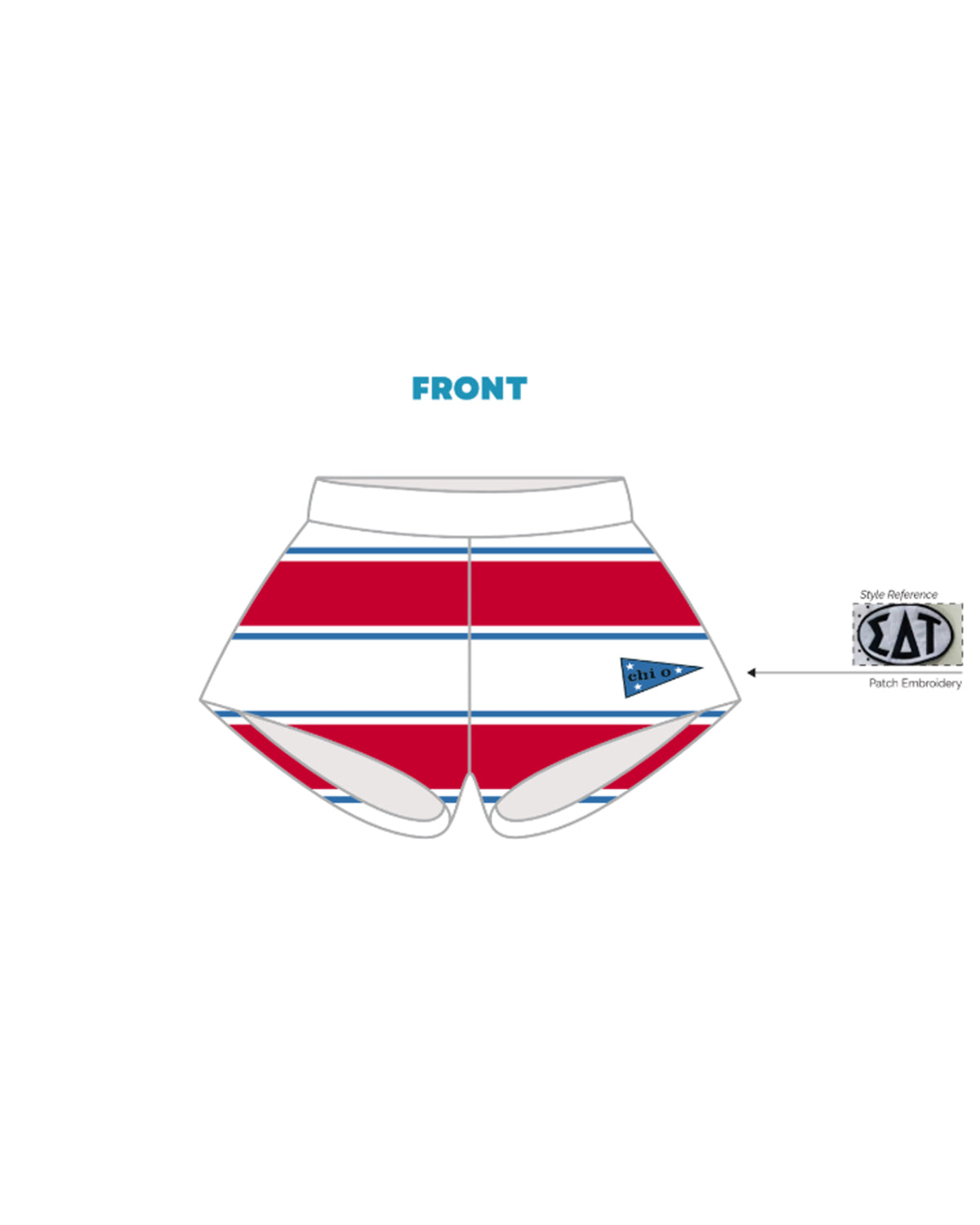H3G-1448 - University of Mississippi - Chi Omega - Shorts